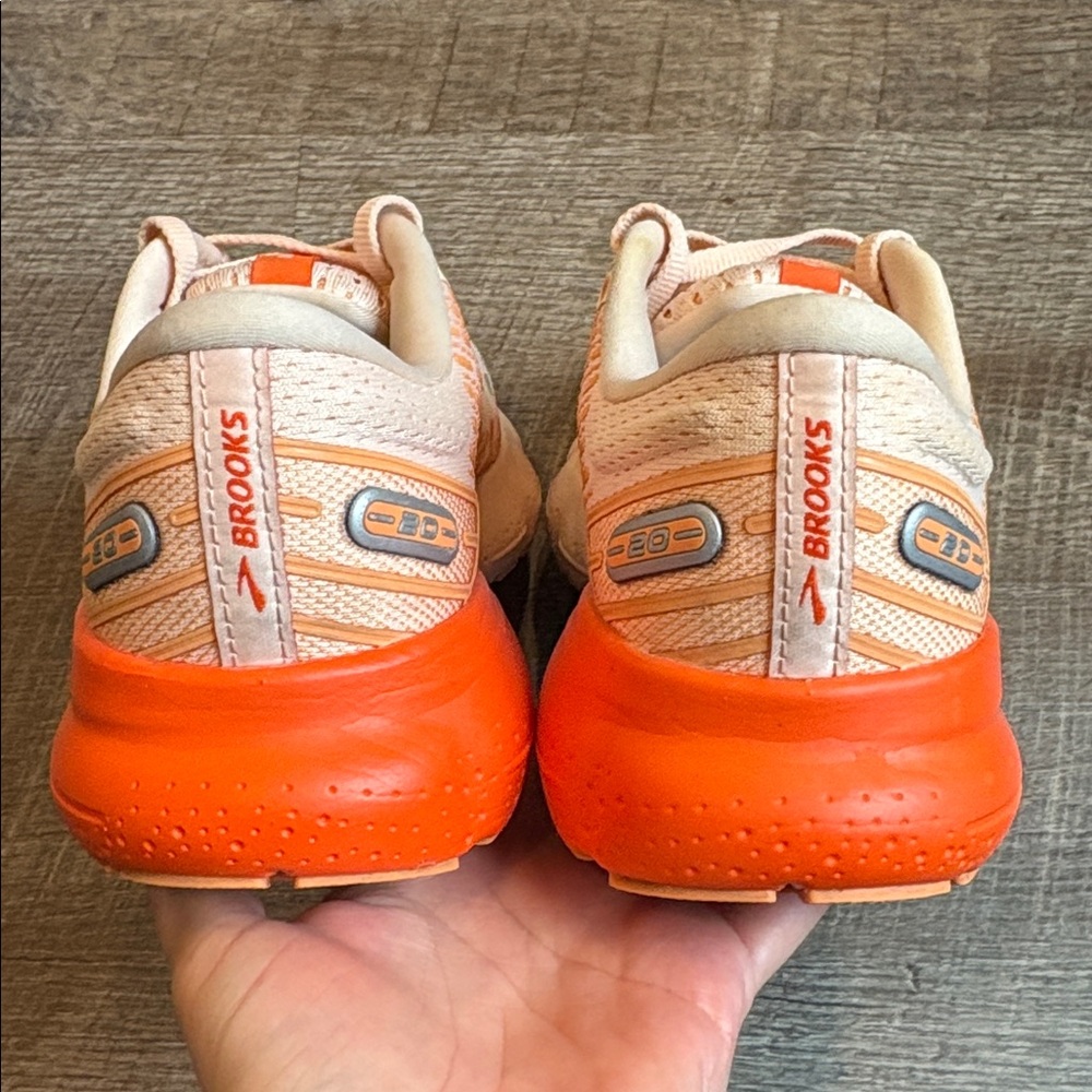 Brooks Glycerin 20 Running Shoes Women's 7 Peach/Tangerine/Orange - Picture 7 of 10